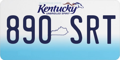 KY license plate 890SRT