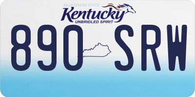 KY license plate 890SRW