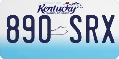KY license plate 890SRX