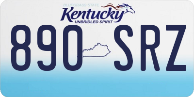 KY license plate 890SRZ