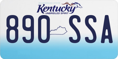 KY license plate 890SSA