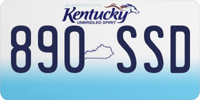 KY license plate 890SSD