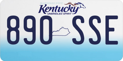 KY license plate 890SSE