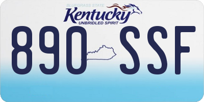 KY license plate 890SSF