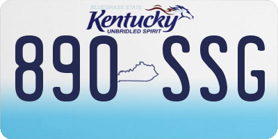 KY license plate 890SSG