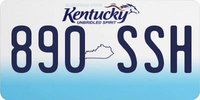 KY license plate 890SSH
