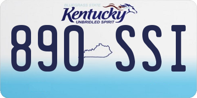 KY license plate 890SSI