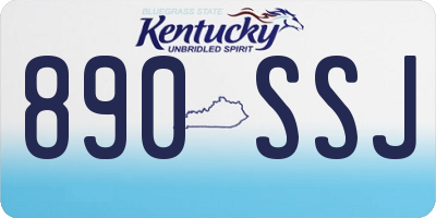 KY license plate 890SSJ