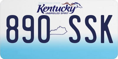KY license plate 890SSK