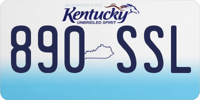 KY license plate 890SSL