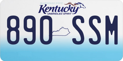 KY license plate 890SSM