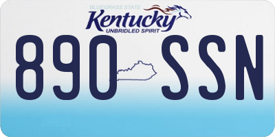 KY license plate 890SSN