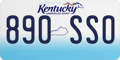 KY license plate 890SSO