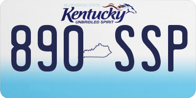 KY license plate 890SSP