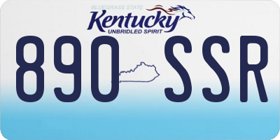 KY license plate 890SSR