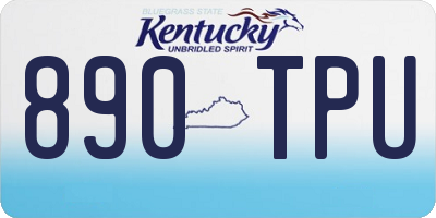 KY license plate 890TPU