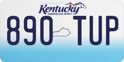 KY license plate 890TUP