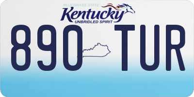KY license plate 890TUR