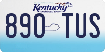 KY license plate 890TUS