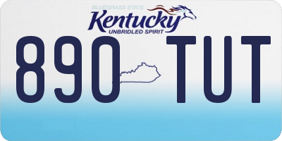 KY license plate 890TUT