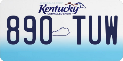 KY license plate 890TUW