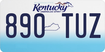 KY license plate 890TUZ
