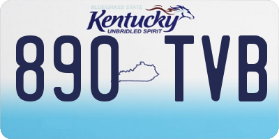 KY license plate 890TVB