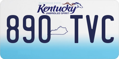KY license plate 890TVC