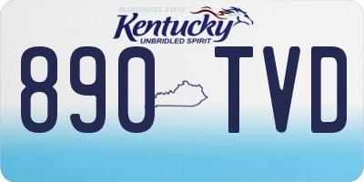 KY license plate 890TVD