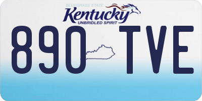 KY license plate 890TVE