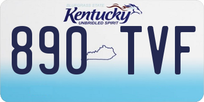 KY license plate 890TVF