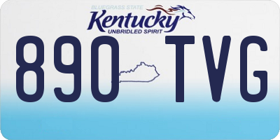 KY license plate 890TVG