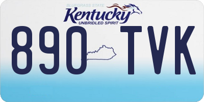 KY license plate 890TVK