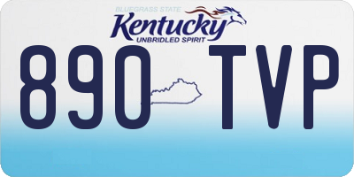KY license plate 890TVP