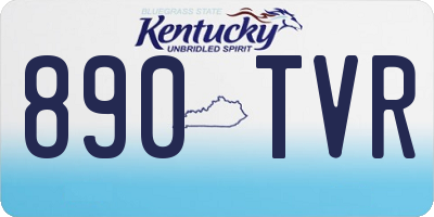 KY license plate 890TVR