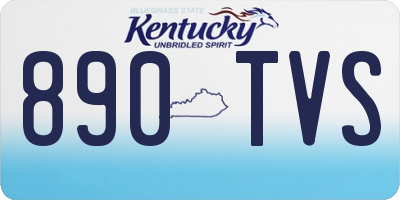 KY license plate 890TVS