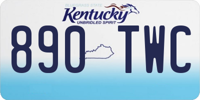 KY license plate 890TWC