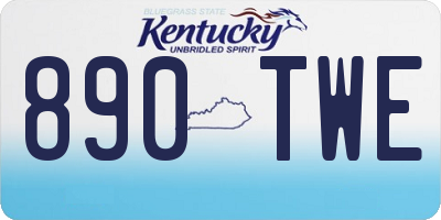 KY license plate 890TWE
