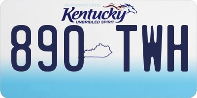 KY license plate 890TWH
