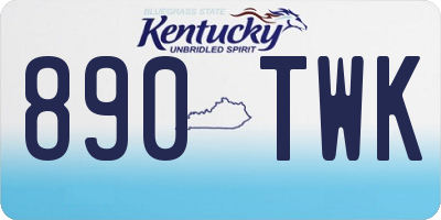 KY license plate 890TWK