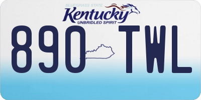 KY license plate 890TWL