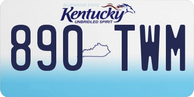 KY license plate 890TWM