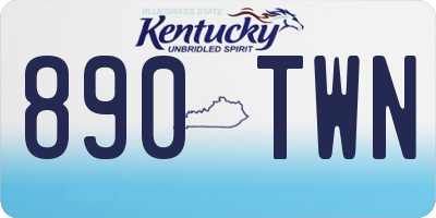 KY license plate 890TWN