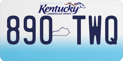 KY license plate 890TWQ