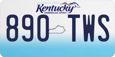 KY license plate 890TWS