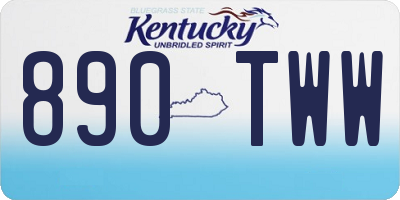 KY license plate 890TWW