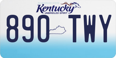 KY license plate 890TWY