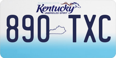 KY license plate 890TXC