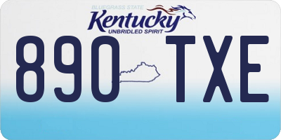 KY license plate 890TXE