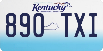 KY license plate 890TXI